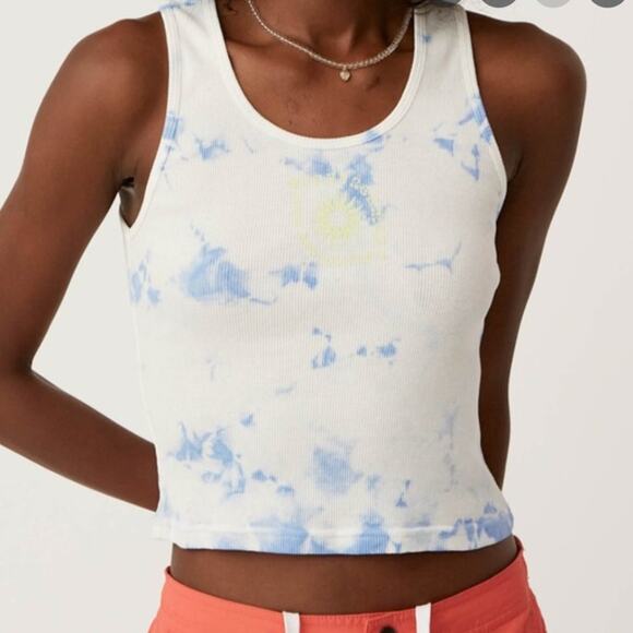 Daydreamer Ribbed Tank in Periwinkle Cloud Size XL - Picture 3 of 3